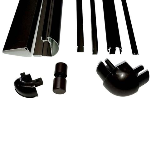 Kit para Box de Canto 1,00x2,00m C1-1.00 Preto