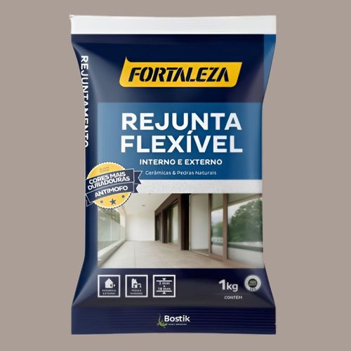 Rejunte Flexível Cerâmica Areia 1kg Fortaleza