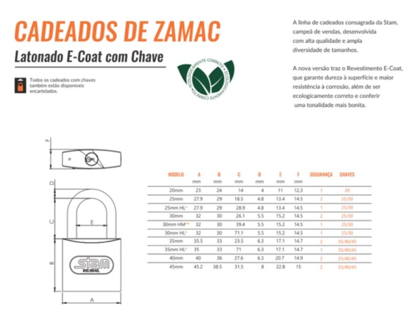 Cadeado-Haste-Curta-E-coat-20mm-Zamac-Latonado