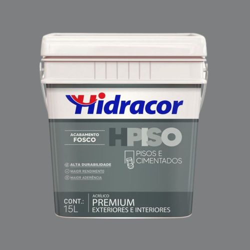 Tinta Premium Acrílica Fosco HPiso Cinza 15L Hidracor