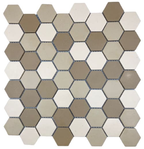 Pastilha de Porcelanato Hexagonal Eco985 Light Blend Bege 30x30cm