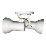 Spot-de-Sobrepor-Cone-em-Polibutileno-Branco-para-2-Lampadas-E27