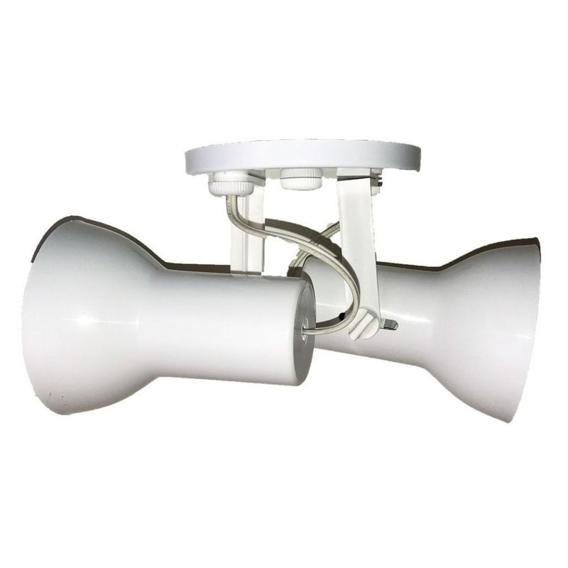 Spot-de-Sobrepor-Cone-em-Polibutileno-Branco-para-2-Lampadas-E27