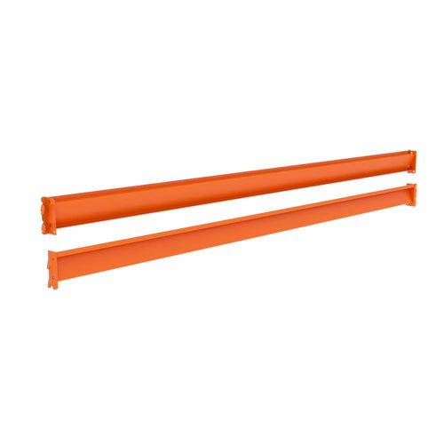 Kit Longarina para Mini Porta Pallet 180cm 250Kg Laranja 02 Peças