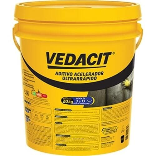 Aditivo Acelerador de Pega Ultrarrápido Incolor 20Kg Vedacit