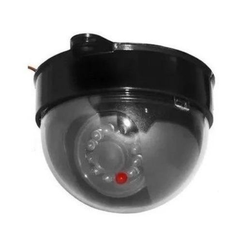 Câmera Falsa Led Mini Dome 3 Polegadas Preta Bivolt