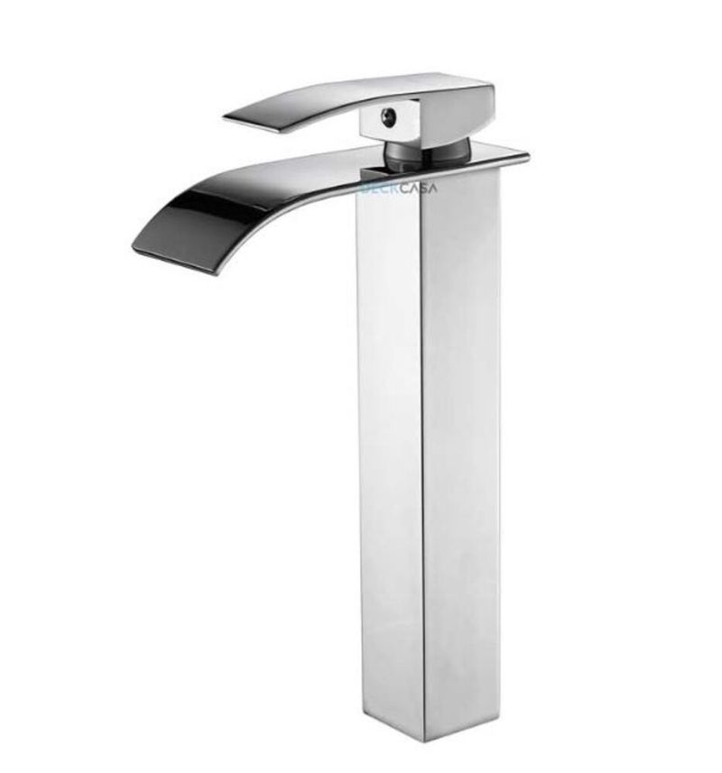 Monocomando-para-Banheiro-Mesa-Bica-Alta-Cromado-Cascata-Luxo-30cm