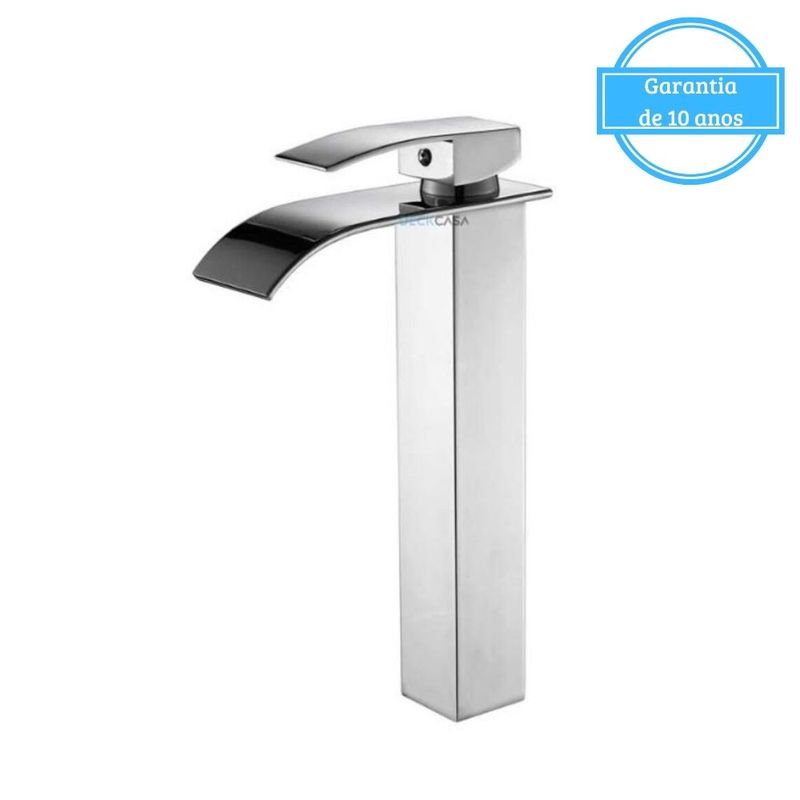 Monocomando-para-Banheiro-Mesa-Bica-Alta-Cromado-Cascata-Luxo-30cm