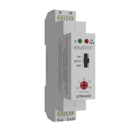 Relé Temporizador Minuteria para Trilho Din 100-240V LETM4000 Bivolt