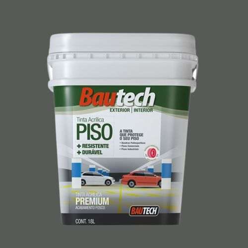 Tinta Premium Acrílica Fosco Piso Grafite 18L Bautech