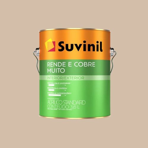 Tinta Standard Acrílica Fosco Rende e Cobre Areia 3,6L Suvinil