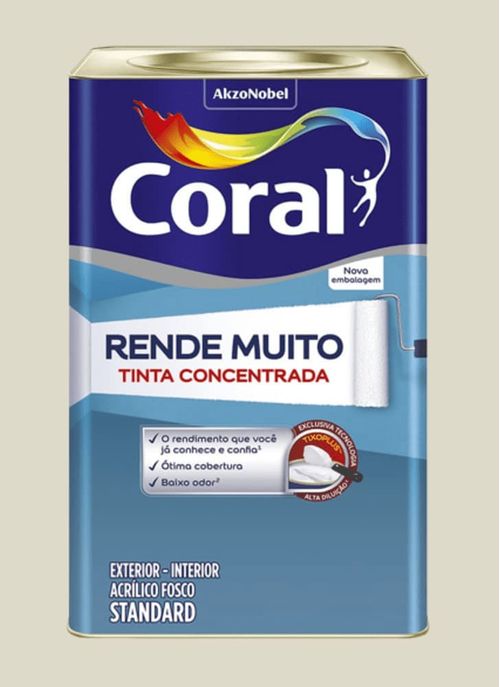 Tinta Standard Acrílica Fosco Rende Muito Gelo 16L Coral