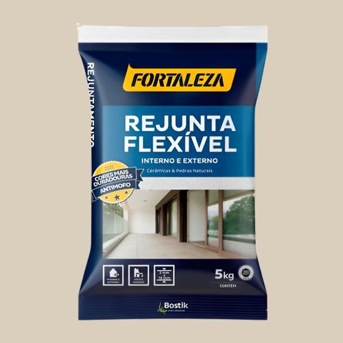 Rejunte Flexível Cerâmica Marfim 5kg Fortaleza