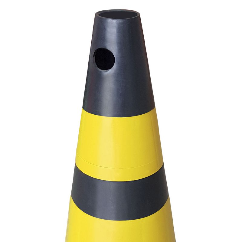 Cone-de-Sinalizacao-50cm-Pvc-Preto-e-Amarelo