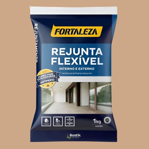 Rejunte Flexível Cerâmica Camurça 1kg Fortaleza