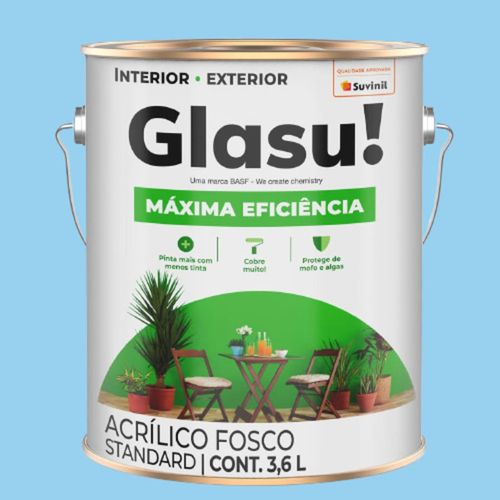 Tinta Standard Acrílica Fosco Glasu Céu Claro 3,6L Suvinil