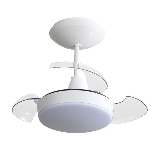 Ventilador de Teto Retrátil Pro Branco LED Controle Remoto Bivolt