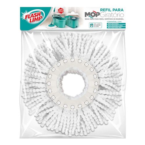 Refil Microfibra para Mop Giratório Flash Limp