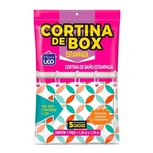 Cortina para Box Polietileno Estampada 1,35x1,78m Sortidas