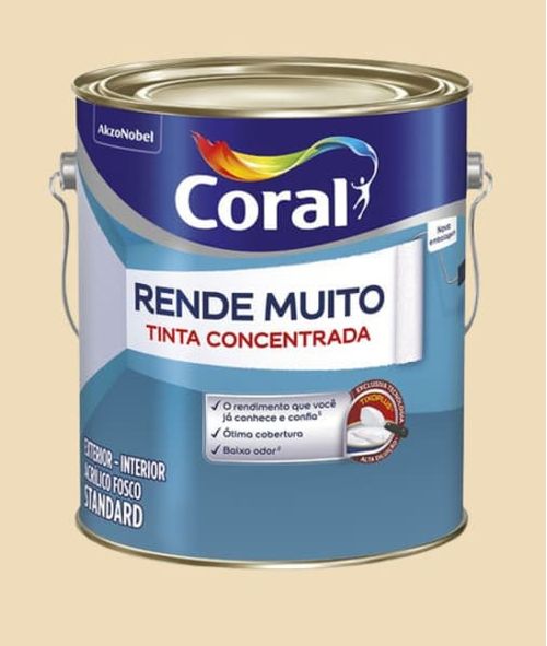 Tinta Standard Acrílica Fosco Rende Muito Marfim 3,2L Coral