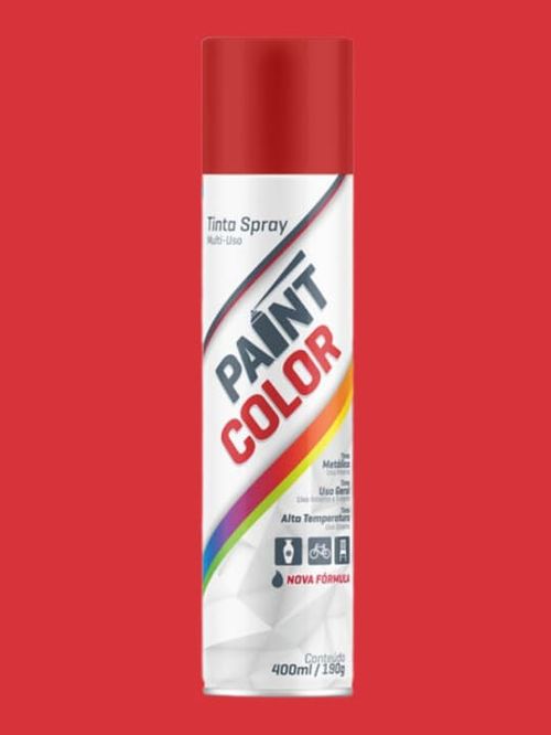 Tinta Spray Uso Geral Vermelho 400ml Paintcolor