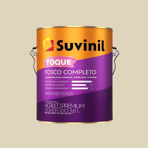 Tinta Premium Acrílica Toque Fosco Completo Palha 3,6L Suvinil