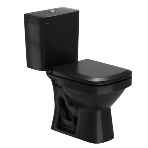 Kit Vaso Sanitário com Caixa Acoplada Vita Quadrada 3/6L Preto Fiori