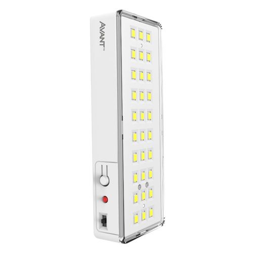 Luminária de Emergência LED Barra Branca 1W Luz Branca 100 lúmens