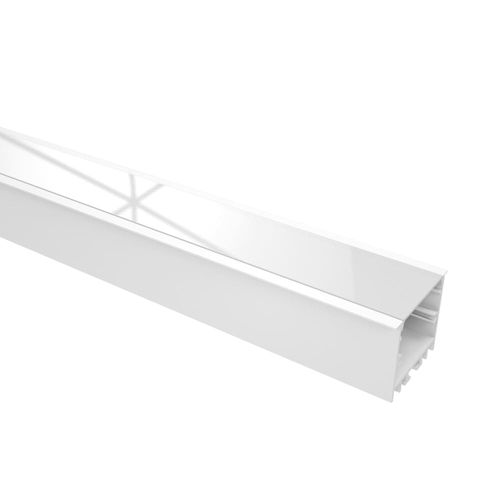 Perfil Embutir 12mm em Alumínio Branco com 2m para Fita LED