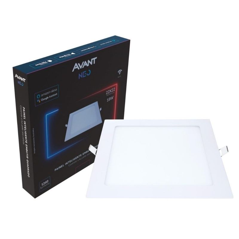 Painel-de-LED-Embutir-Smart-18W-22x22cm-1260-Lumens-Dimerizavel