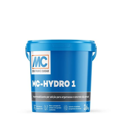 Aditivo Impermeabilizante Concreto MC Hydro 1 3,6Kg Mc Bauchemie