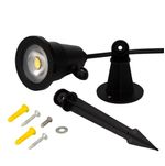 Espeto-para-Jardim-Polipropileno-Preto-LED-5W-400-Lumens-Luz-Verde