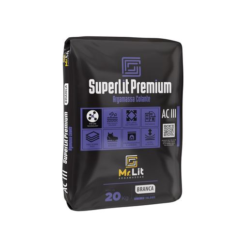 Argamassa Externa ACIII Superlit Premium Branco 20kg Mr. Lit