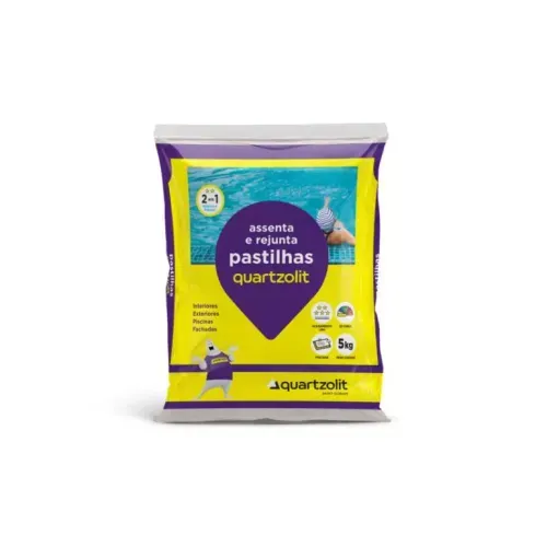 Argamassa Interna/Externa Pastilhas Branca 5kg Quartzolit