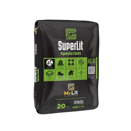 Argamassa Externa ACIII Superlit Multiuso Cinza 20kg Mr. Lit