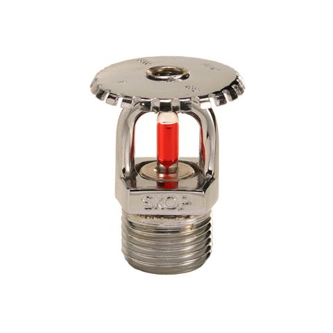 Sprinkler para Cima Resposta Padrão e Bulbo Vermelho Cromado 68°C DMH