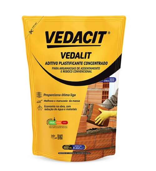 Aditivo Plastificante Concentrado Vedalit 900ml Vedacit