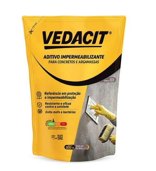 Aditivo Impermeabilizante Concreto e Argamassa Branco 900ml Vedacit