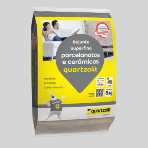 Rejunte Porcelanato Cinza Platina 5kg Quartzolit