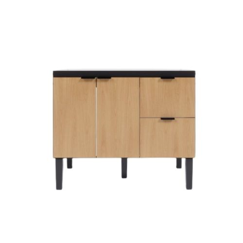 Gabinete para Cozinha Max 100X80X51cm MDP/MDF Preto/Jequitiba