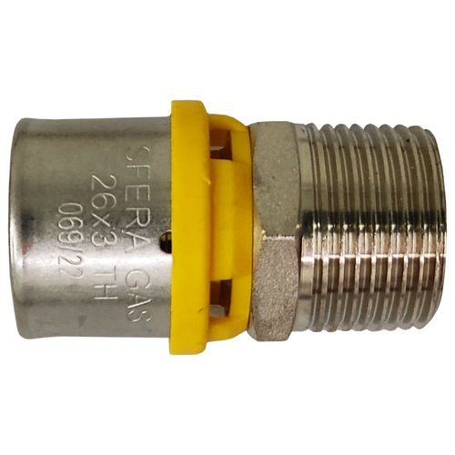 Conector Macho para Gás 20mmx3/4" Prensar Multi Emmeti