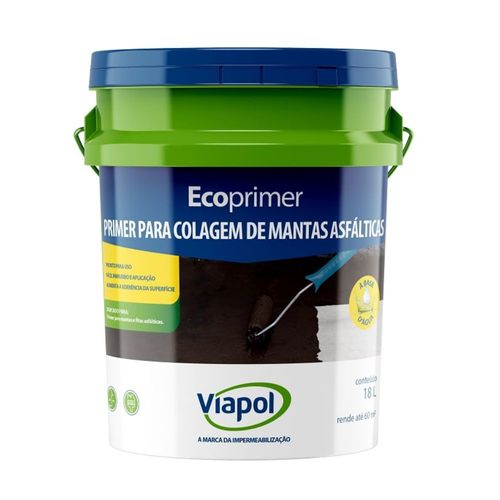 Primer Asfáltico para Mantas Base Água Ecoprimer 18L Viapol