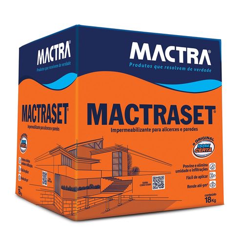 Argamassa Polimérica Rígida Impermeabilizante Mactraset 18Kg Mactra