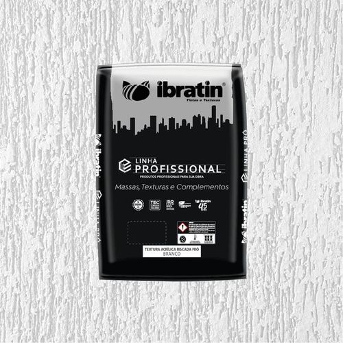 Textura Acrílica Riscada PRO Branco 15Kg Ibratin