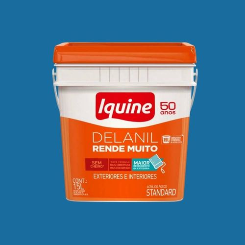 Tinta Standard Acrílica Fosco Delanil Arara Azul 15L Iquine