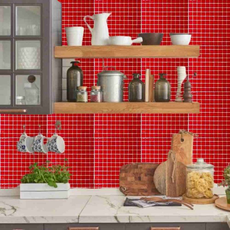 Pastilha de Vidro PR2334 Vermelha 30x30cm