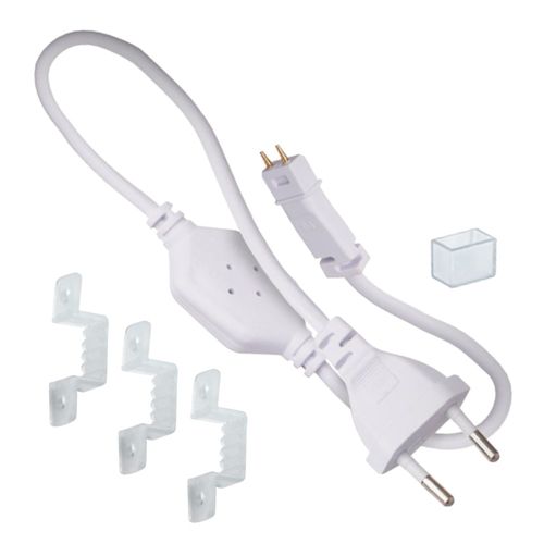 Kit Acessórios para Fita de LED Cob Plug, Terminal e Abraçadeira