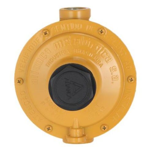 Regulador Gás Industrial 12kg/h 1/2" NPT Amarelo Aliança