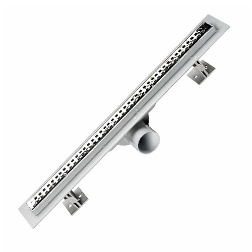 Ralo Linear Sifonado ABS com Grelha Inox 3,23 x 50cm Odem