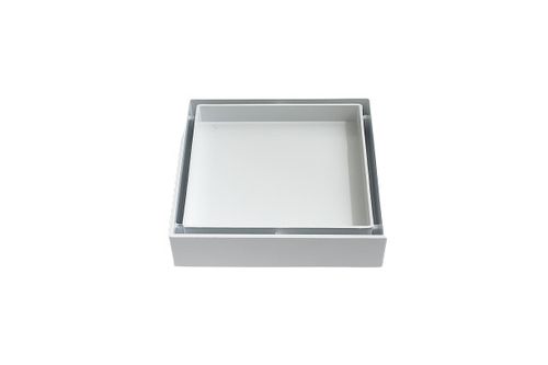 Ralo Invisível Quadrado Branco 13x13cm